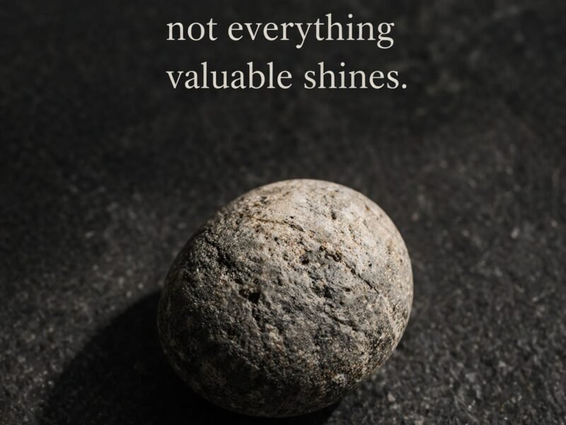 As Found Archive 01 — round river stone: not everything valuable shines