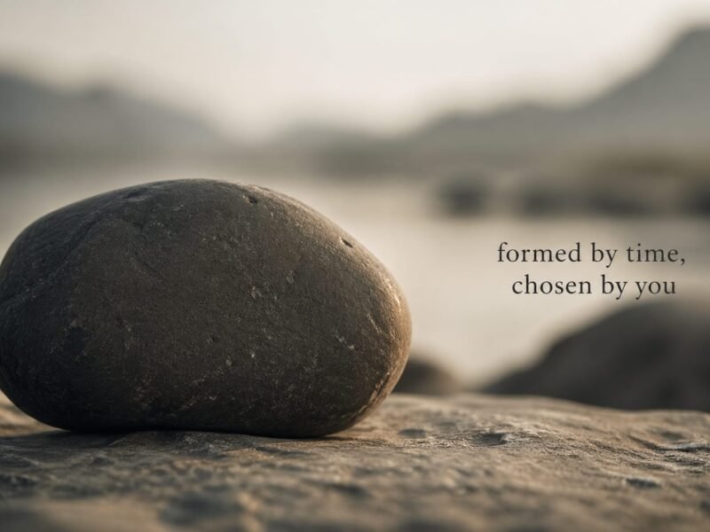 As Found Archive 03 — smooth pebble by water: formed by time, chosen by you
