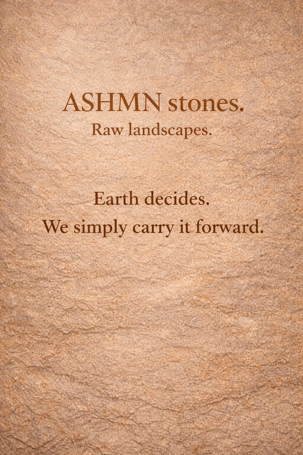 Travertine surface — Earth decides, we simply carry it forward
